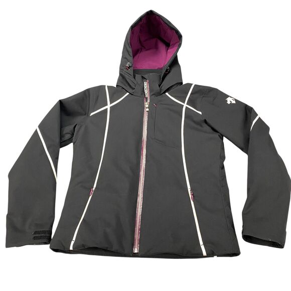 Descente Women's Bree Ski Hooded Insulated Jacket Size US 4  Black - Picture 1 of 16